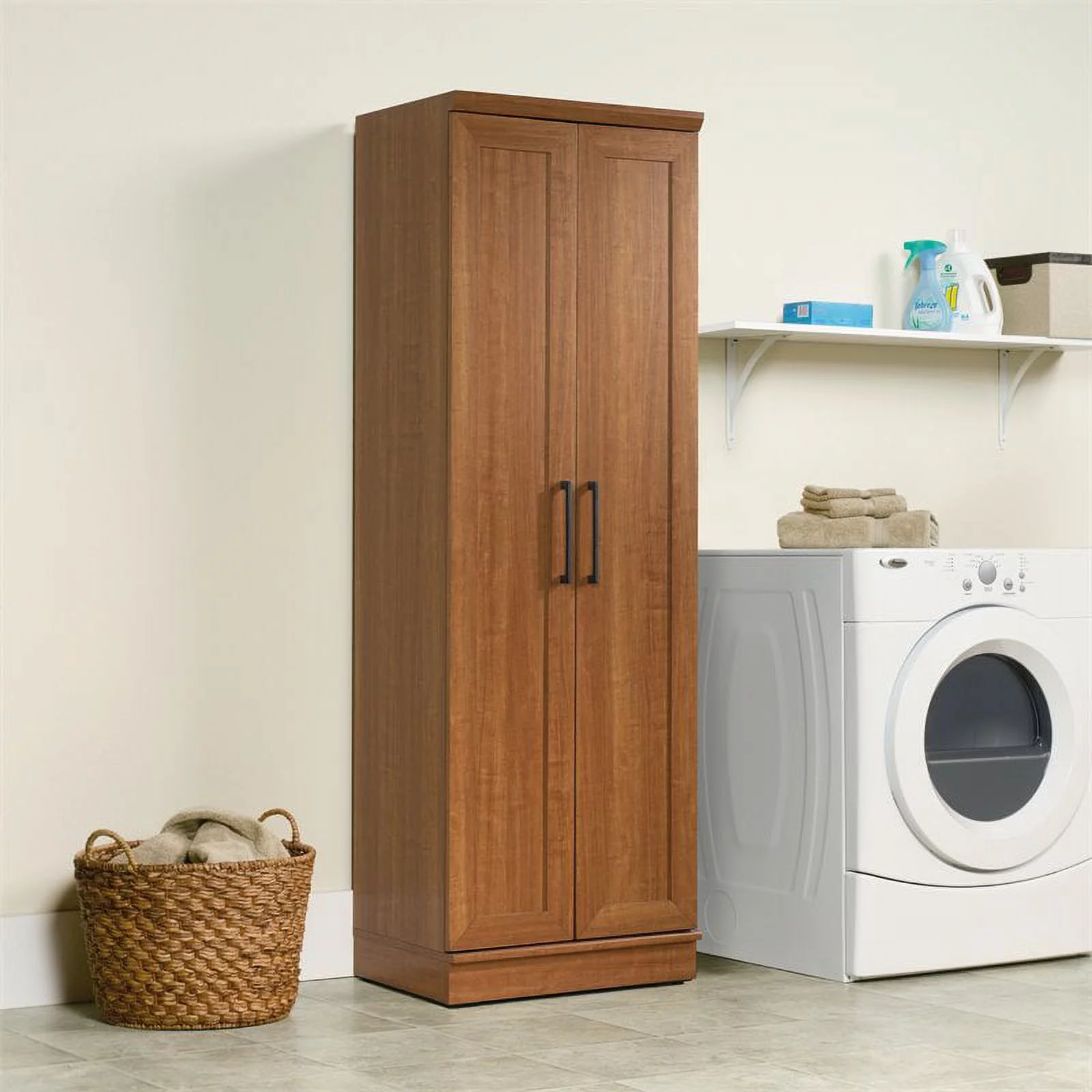 Sauder HomePlus 2-Door Storage Cabinet, Sienna Oak Finish