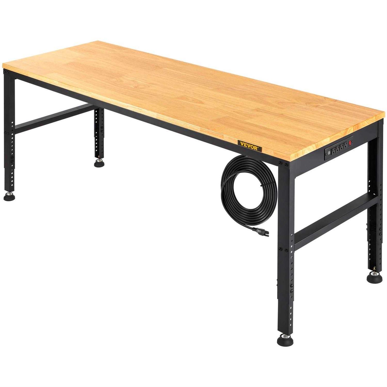 VEVOR Workbench Adjustable Height 20 Garage Table w - Shop Hardware Tools Online Store