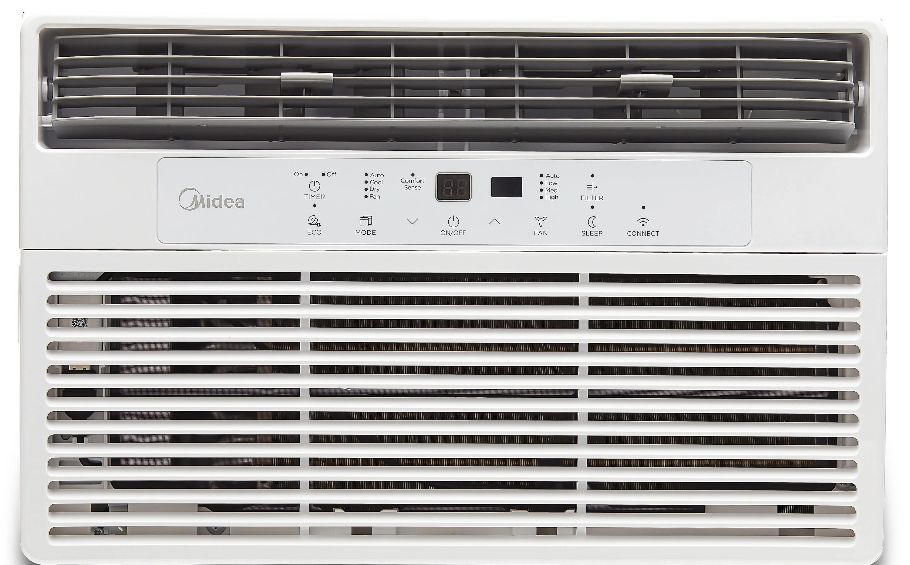 Midea 8,000 BTU 115V Smart Window Air Conditioner with Comfort Sense Remote, Covers up to 350 Sq. ft., White, MAW08S1DWWT