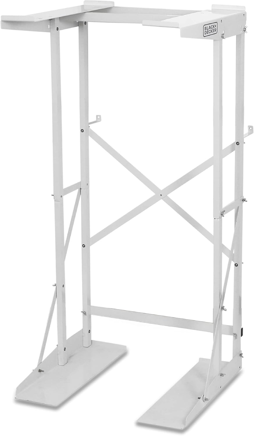 BLACK+DECKER Compact Clothes Dryer, 1.5 Cu. Ft. 850W Electric Dryer, 120V Vented Portable Dryer & BWDS Washer Dryer Stacking Rack Stand, White