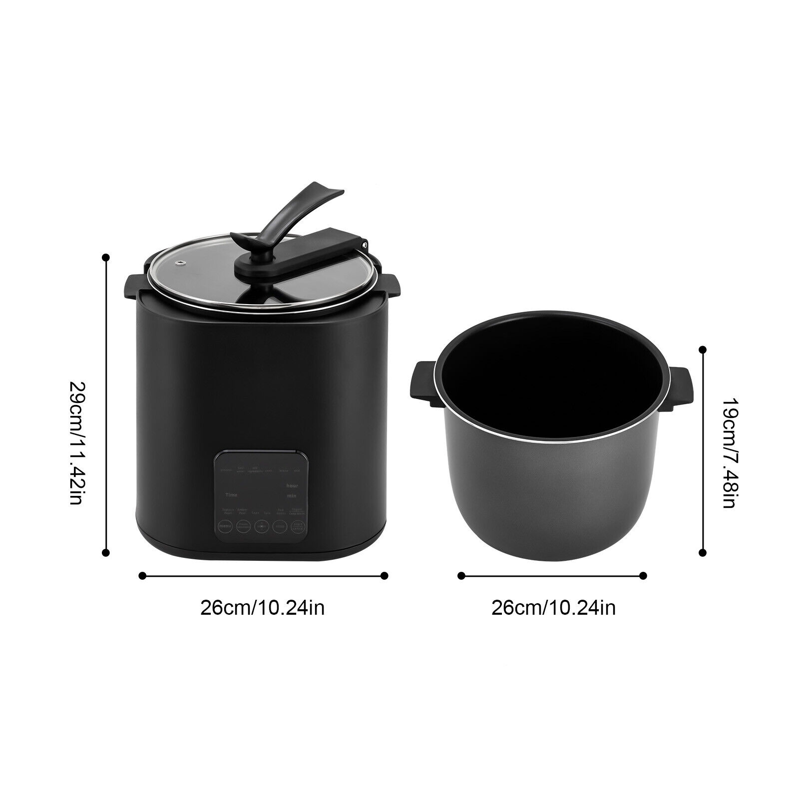 ZhdnBhnos 9L/2.38Gal Commercial Boba Cooker Pot 1350W 110V Automatic Pearl Tapioca Cooker with Touchscreen Bubble Tea Milk Tea Maker