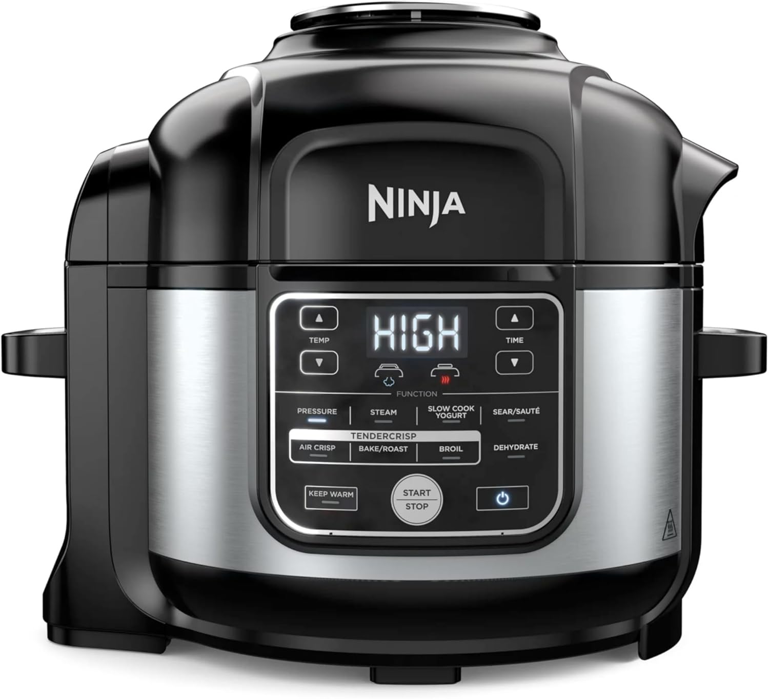 Ninja Foodi OS300 10-in-1 6.5-Quart Pro Pressure Cooker Air Fryer Multicooker, Stainless, Indoor grill’s wide temperatureCyclonic Grilling Technology 500F, Smoke Control System (Renewed)