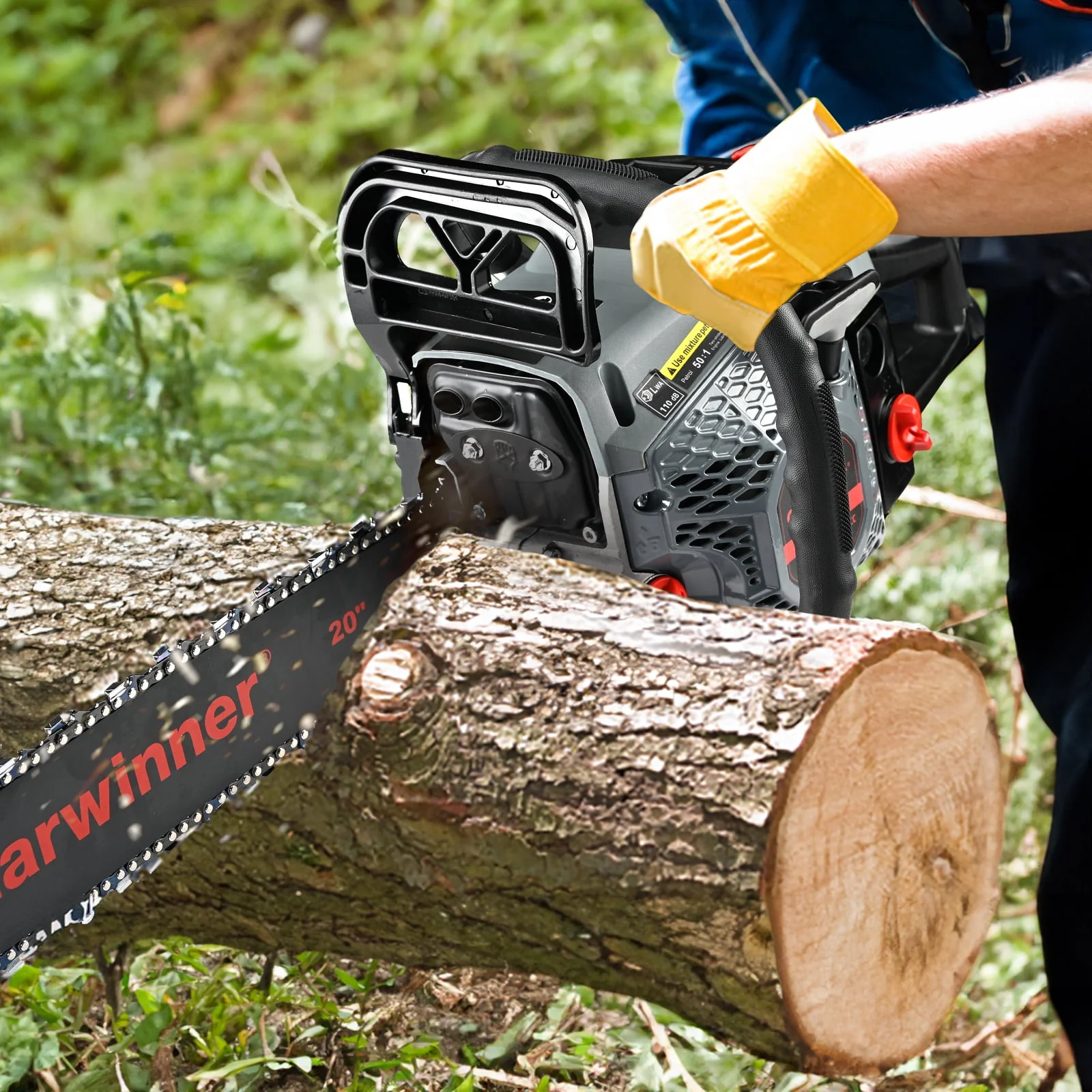 Garwinner Gas Chainsaw 20'' 2-Stroke 62CC Cordless Chainsaw 6220G for Farm, Garden and Ranch for Cutting Wood