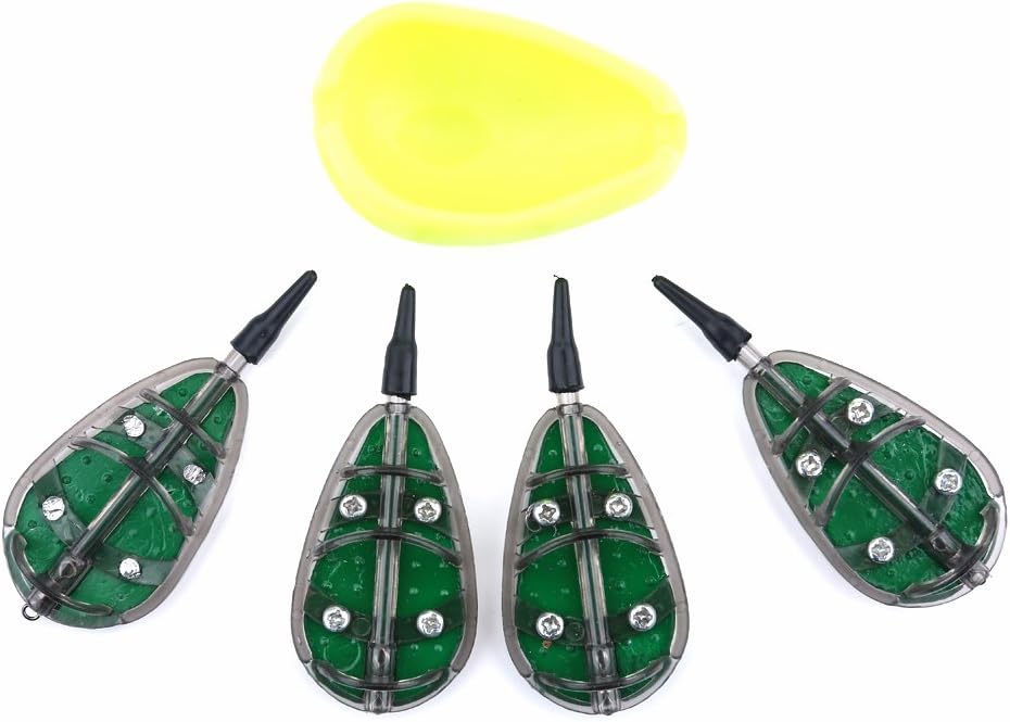 Fishing Feeder Mould, Carp Fishing Baits Feeder Mould Set Device Fishing Feeder Tool 30/40/50/60g Fishing Accessory