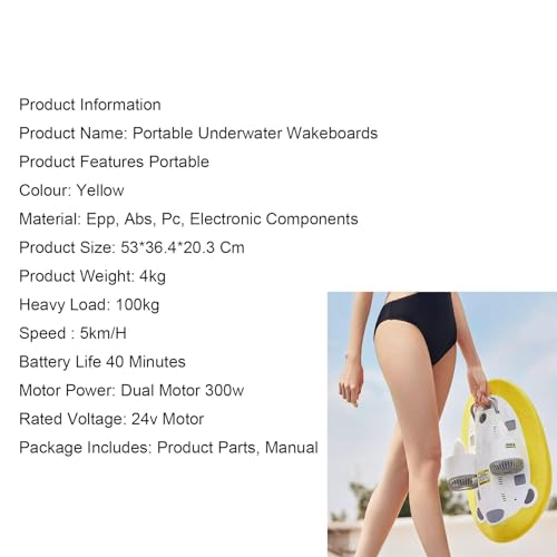 Underwater Propelle Scooter, 5km/Hour Water-Powered Pontoon, Underwater Thruster Scuba Scooter Swimming Booster with Battery and Dual Motor Drive,2batteries