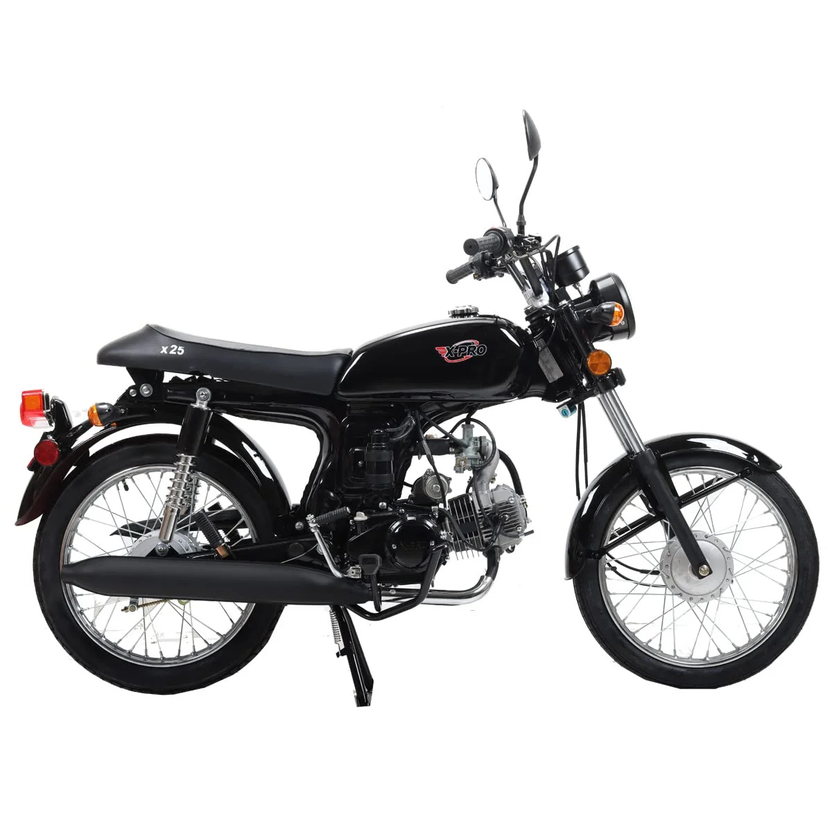 X-Pro Brand New X25 125cc Cafe Cruiser Racer Gas Bike Bicycle Style Motorcycle Bike