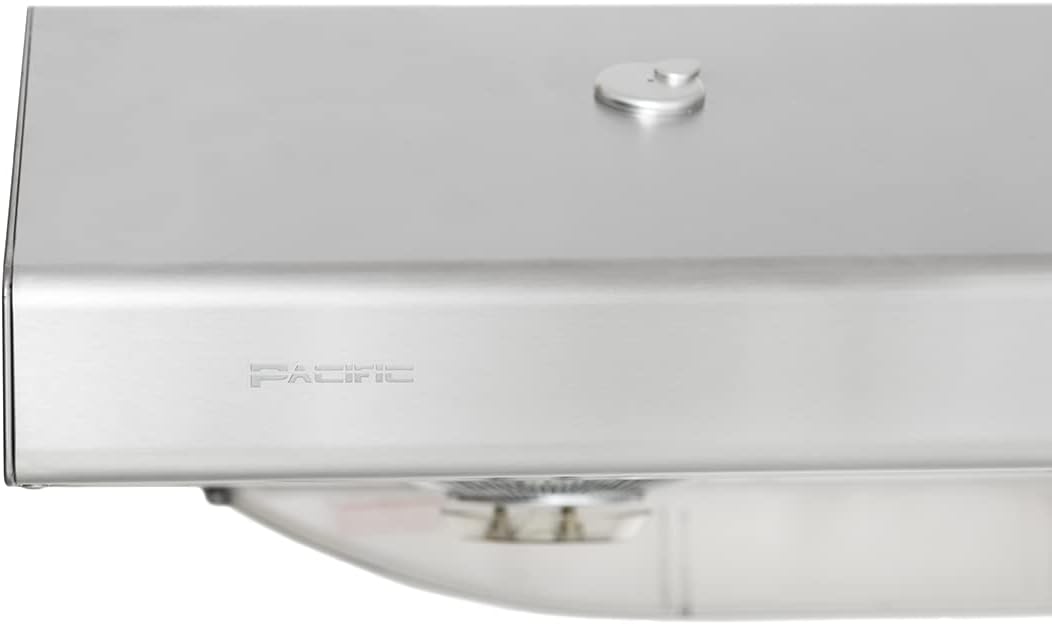 Pacific Kitchen Vent Hood AC30BS – 30 Inch Under Cabinet Range Hood – Filterless Modern Stainless Steel Hood Vent with 900 CFM Suction, Dual Fans, LED Touch Controls and Auto-Clean Function