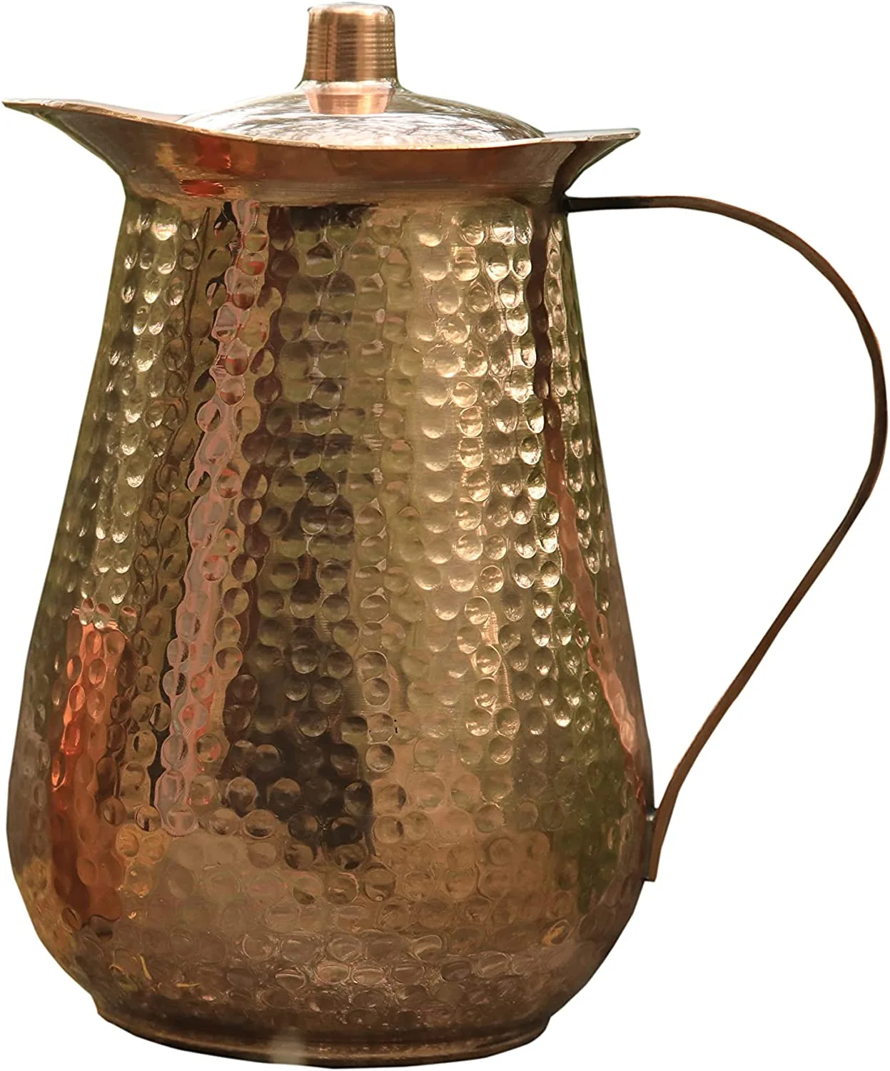 Pure Copper Pitcher Jug for drinking water With Lid Water Carafe 68 OZ Pitchers & Drinking Sets