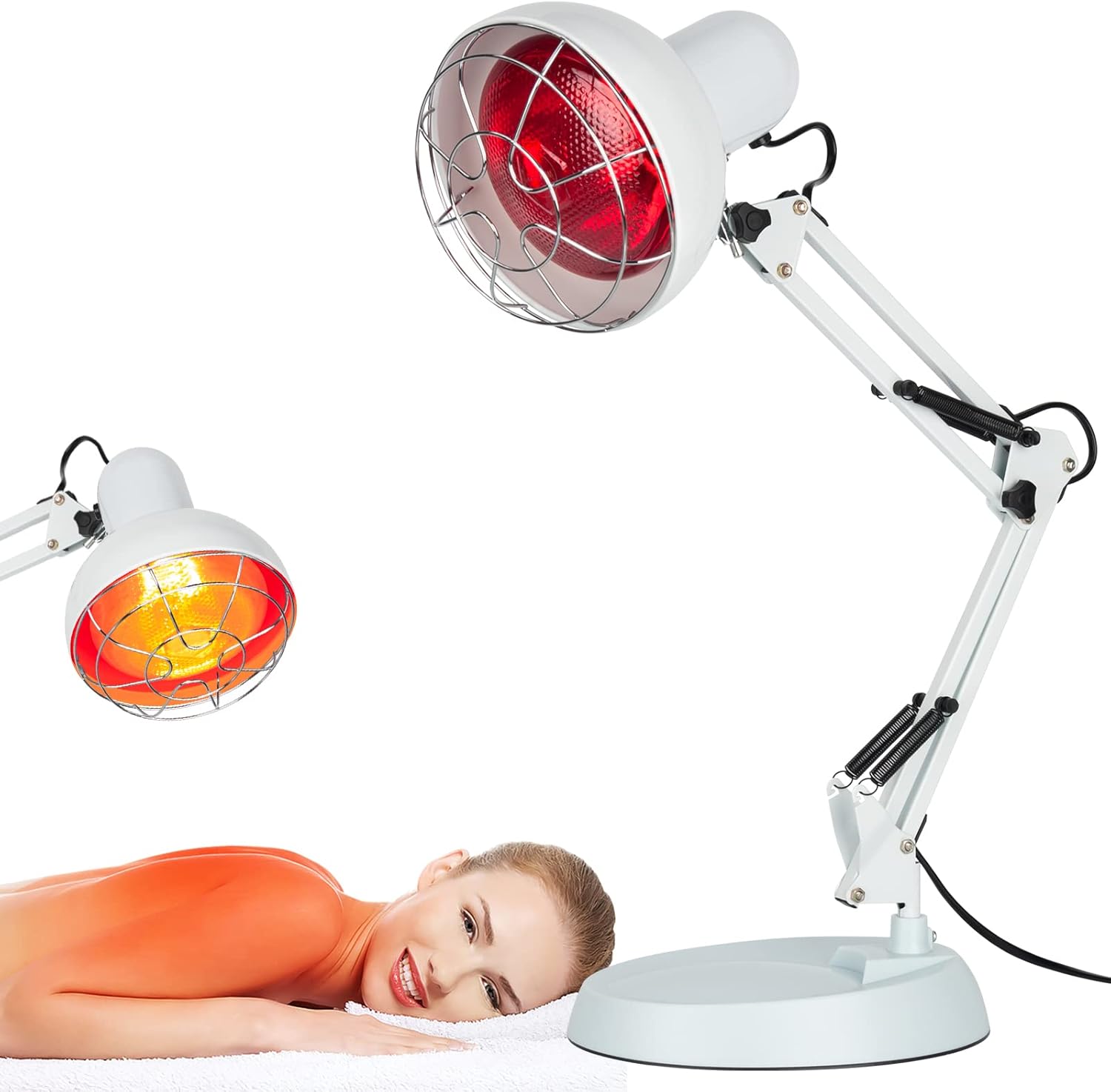 Red Light Therapy Lamp, Infrared Light Therapy Red Light & Near Infrared Light Set Heat Lamp, Infrared Lamp Therapy for Skin Care, Muscle Recovery, Body Pain Relief