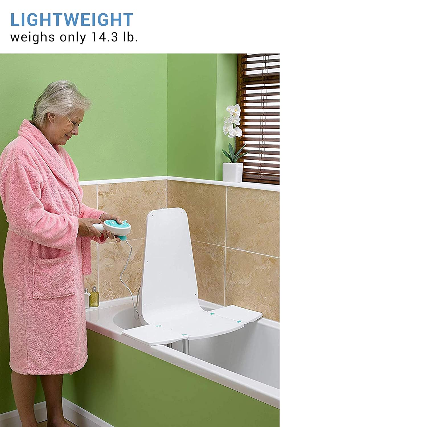 Lumex Splash Bath Lift with Ultra-Compact Design and Remote Control, 5033A-1