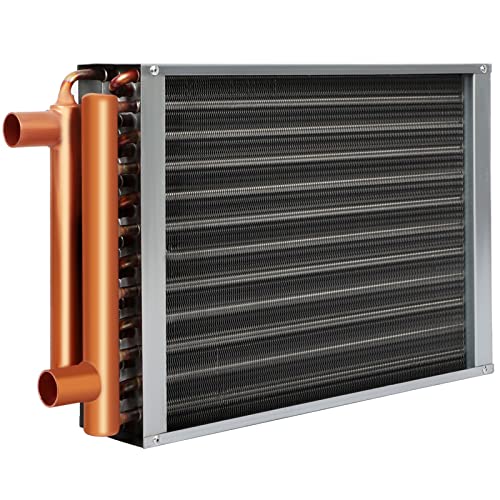12 x 15 Heat Exchanger Water To Air, Copper Ports for Outdoor Wood Furnaces, Residential Heating and Cooling, and Forced Air Heating