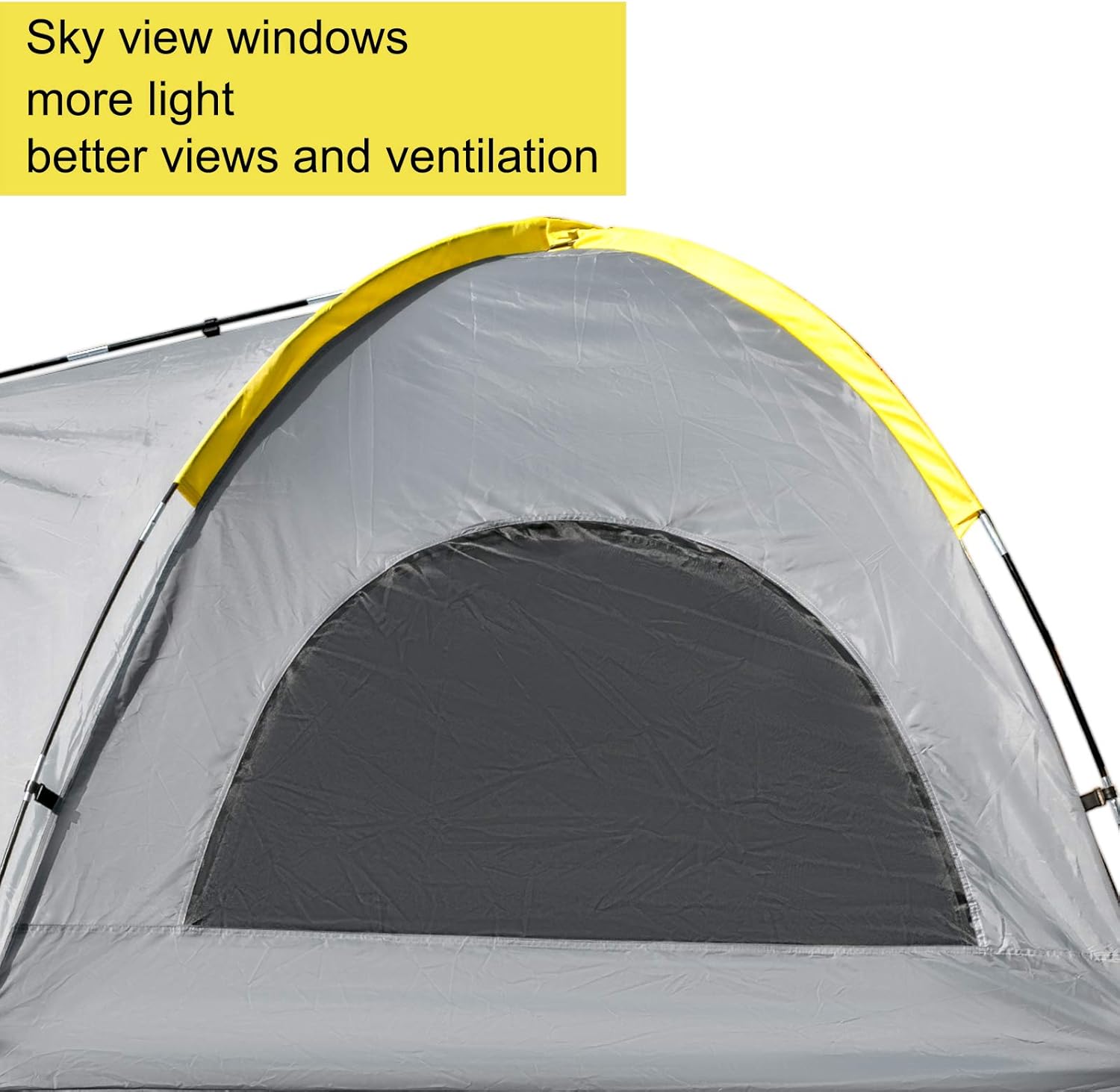 VEVOR Truck Tent 6' Tall Bed Truck Bed Tent, Pickup Tent for Mid Size Truck, Waterproof Truck Camper, 2-Person Sleeping Capacity, 2 Mesh Windows, Easy to Setup Truck Tents for Camping, Hiking