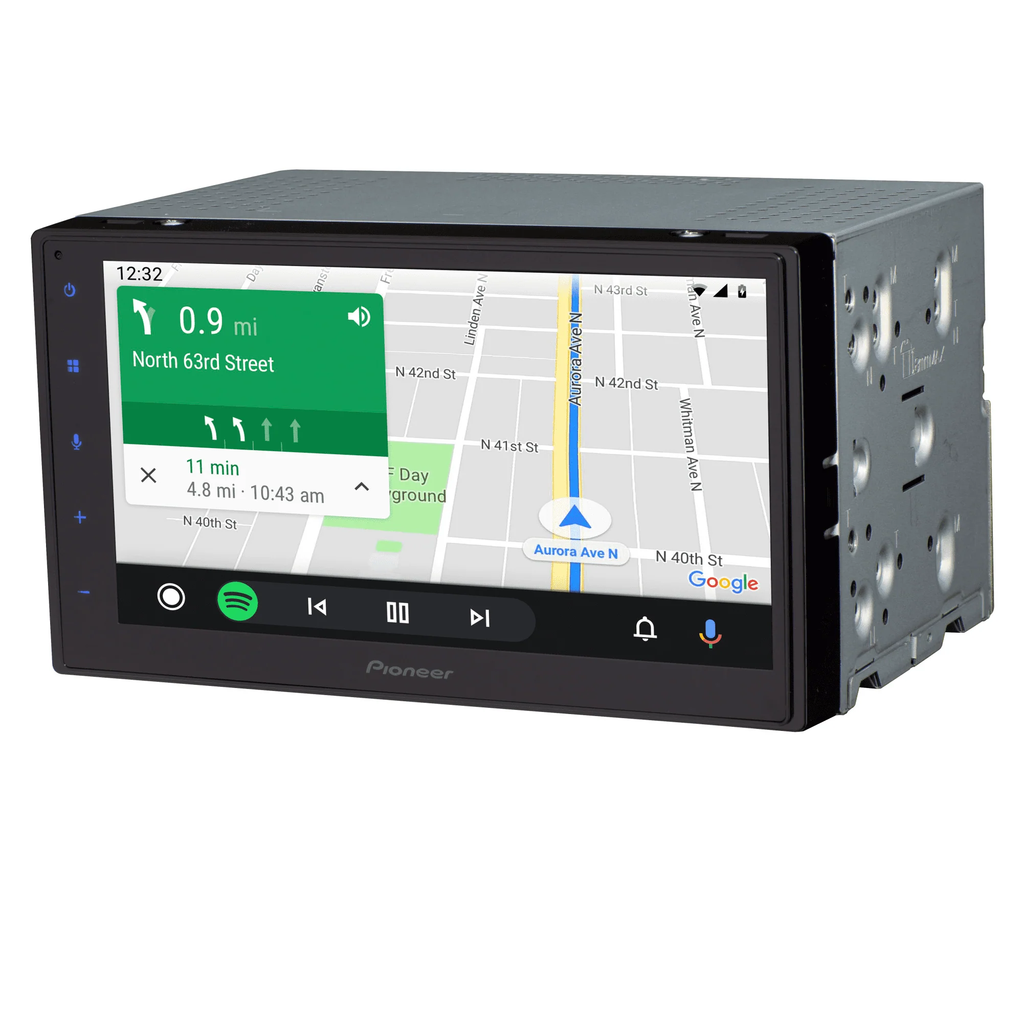 Pioneer DMH-160BT Car Play/Android Auto Digital Media Receiver with 6.8 Touchscreen and Bluetooth,Double Din, Backup Camera Ready