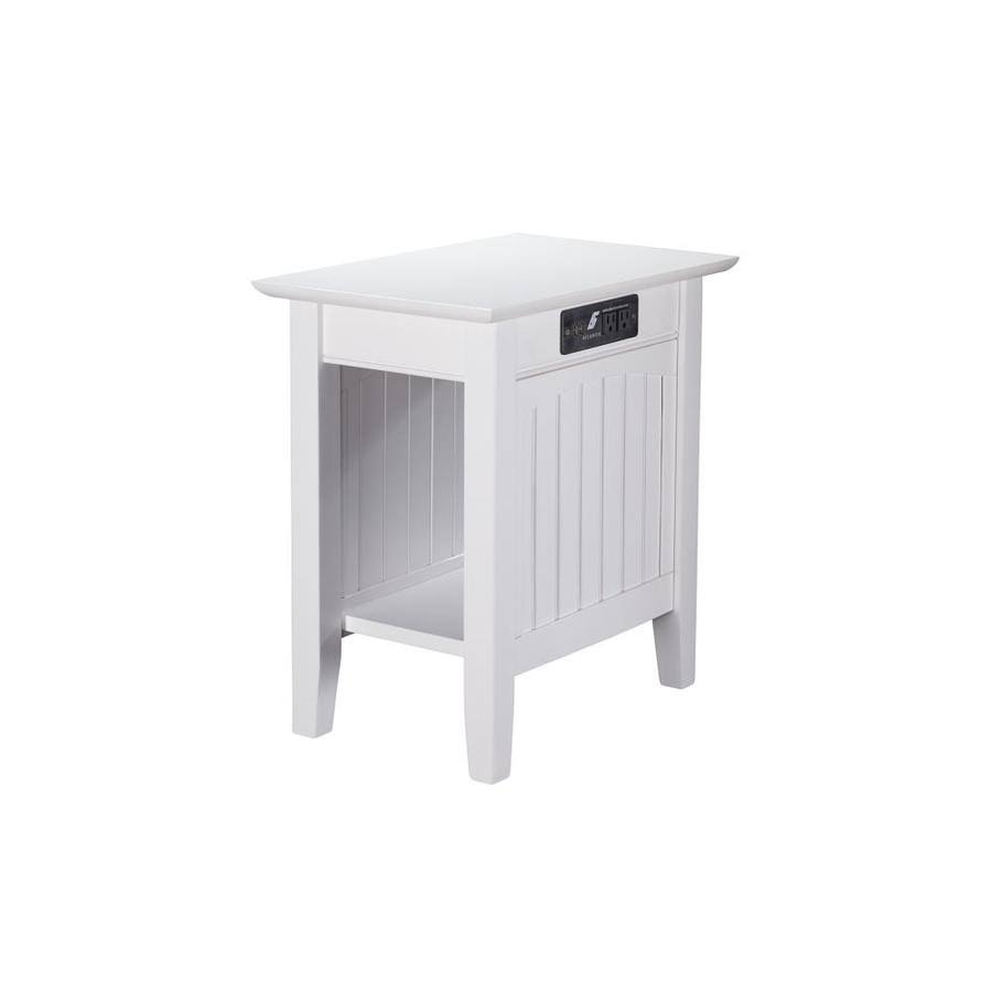 Atlantic Furniture Nantucket White Wood End Table | AH13312