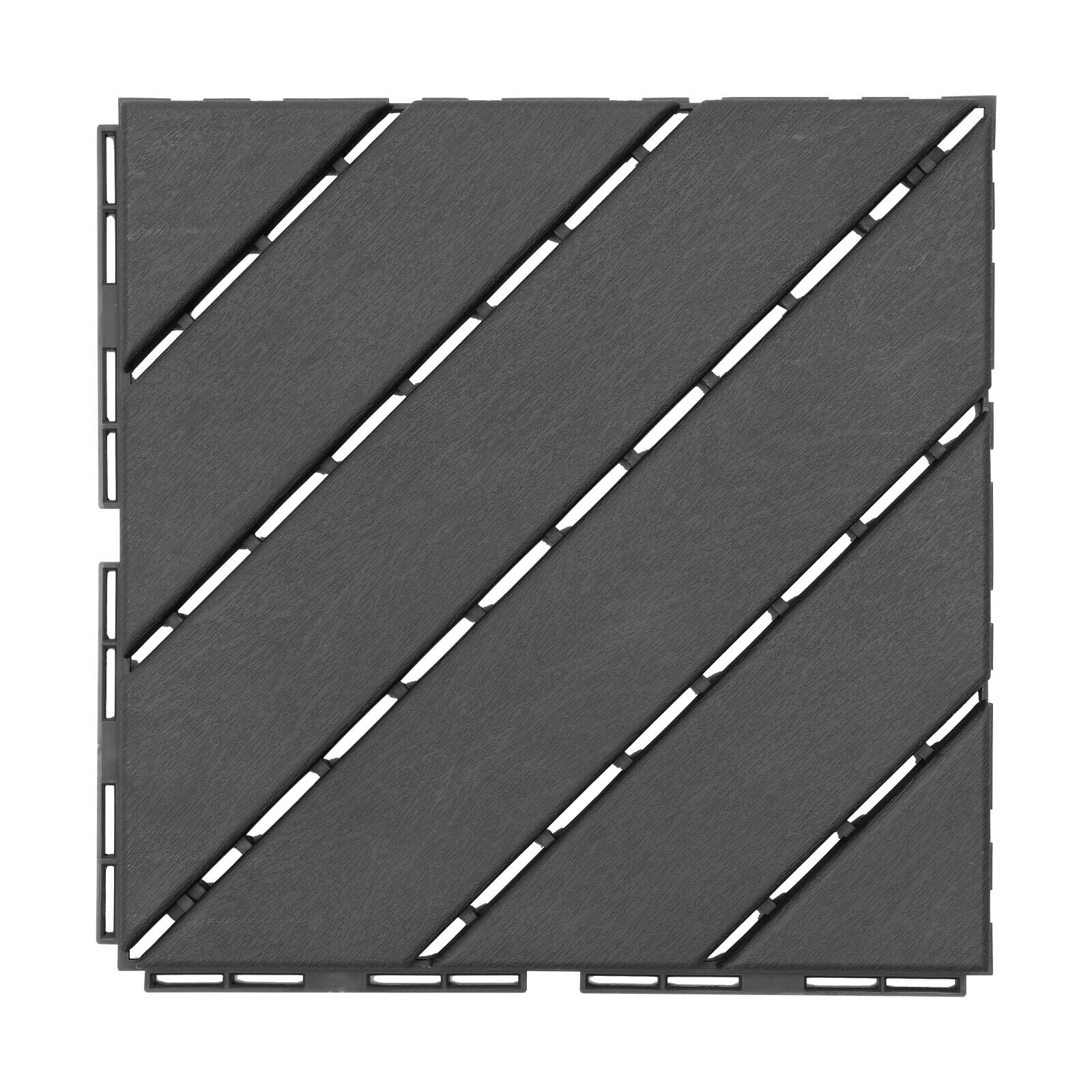 Modern 36PCS Interlocking Deck Tiles Floor Mount Plastic Composite Patio Deck Tiles 12”x12”