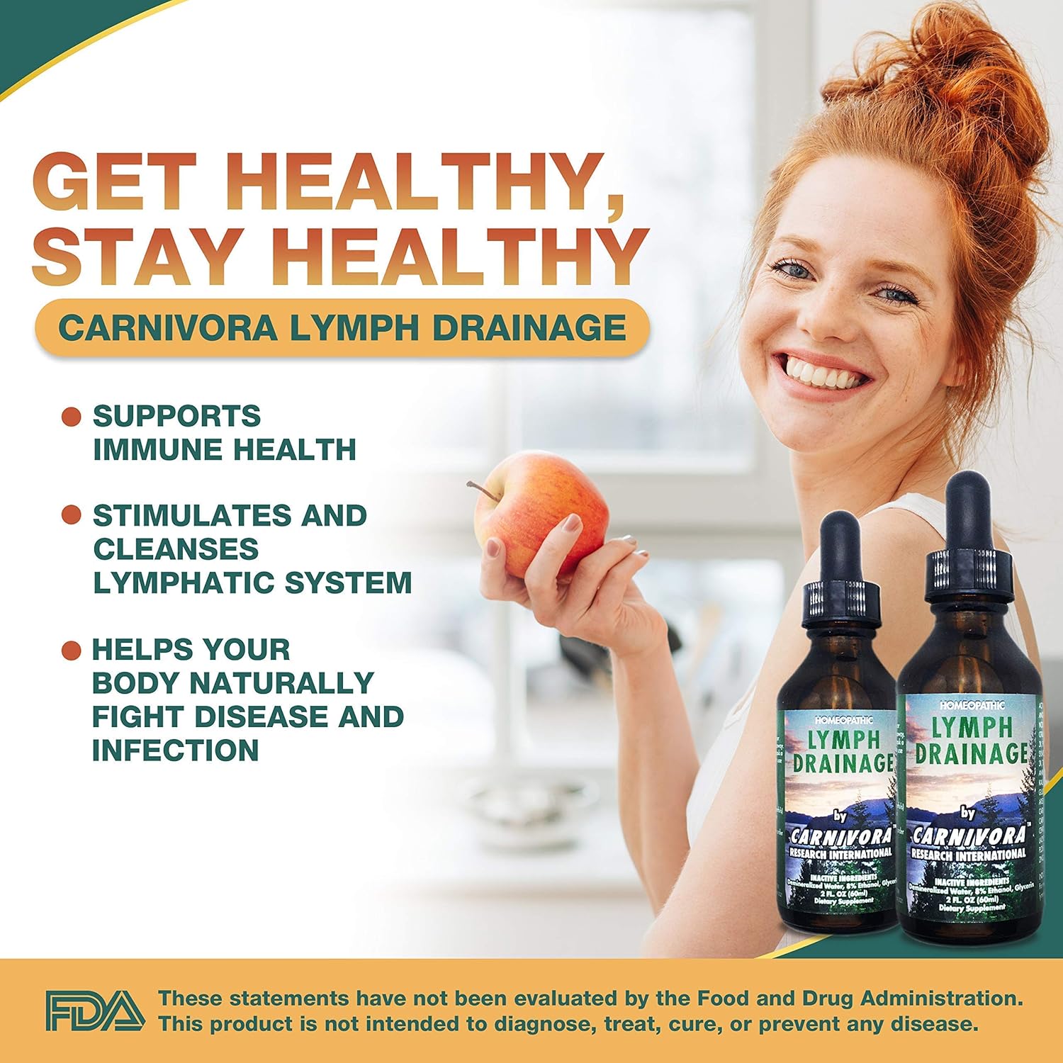 Carnivora Triple Play - Immune System Support, Lymph System Flush, and Enhancement for Joints and Digestion (Bundle with 1 Bottle Vegi-Caps, 1 Bottle Lymph Drainage, and 1 Bottle Turmeric)