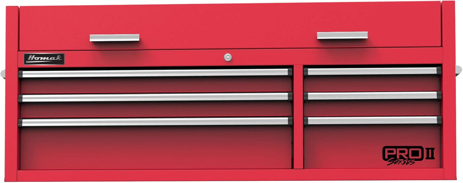 Homak PRO II Series 54” 10-Drawer Roller Cabinet, Blue, BL04054012