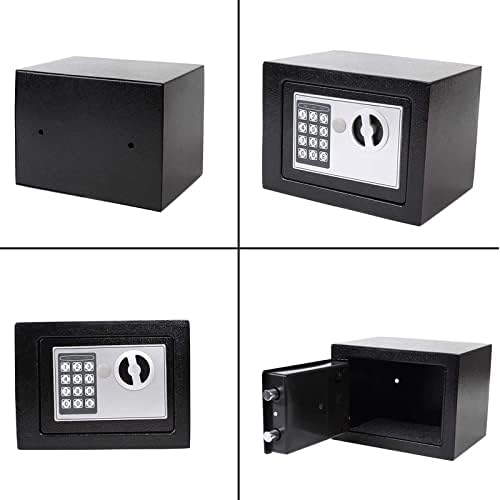 Strong and Safe Hotel Safes - The mini safe box is made of reinforced solid steel wall construction Pack of 2