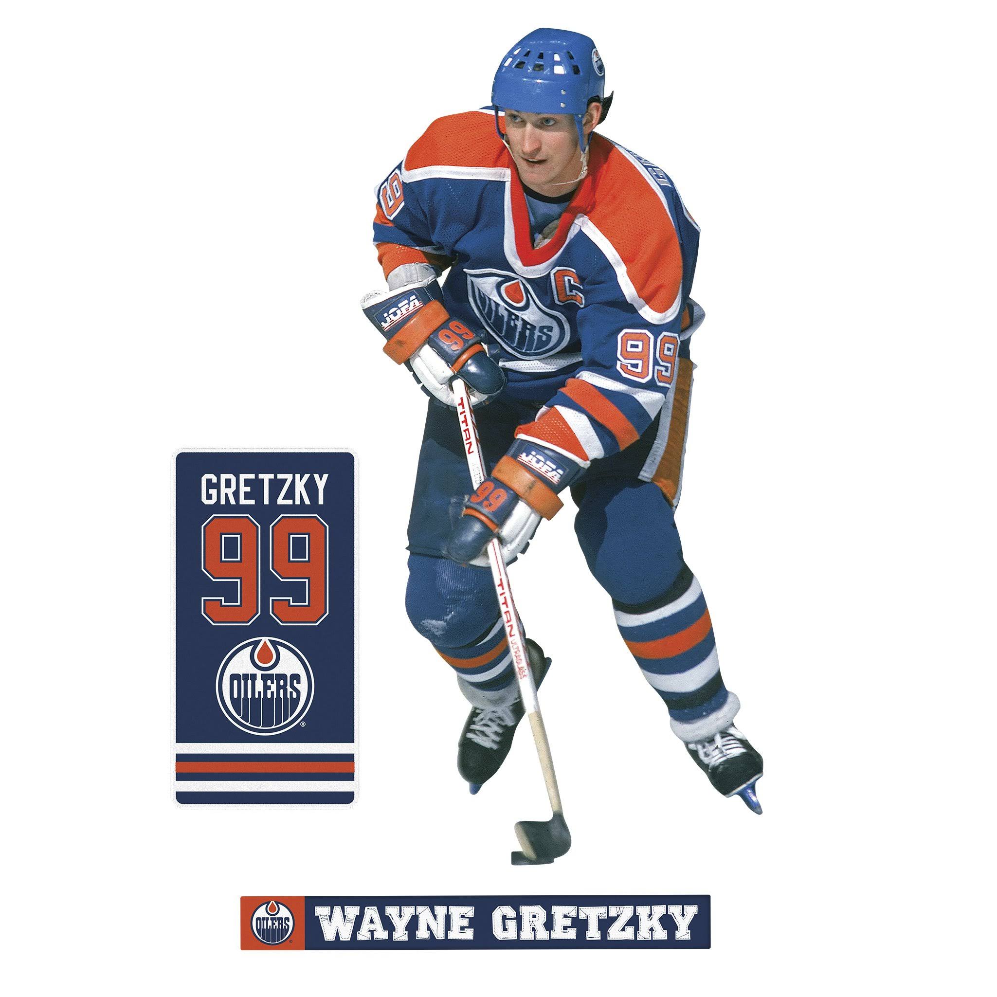 Wayne Gretzky for Edmonton Oilers - Officially Licensed NHL Removable Wall Decal XL by Fathead | Vinyl