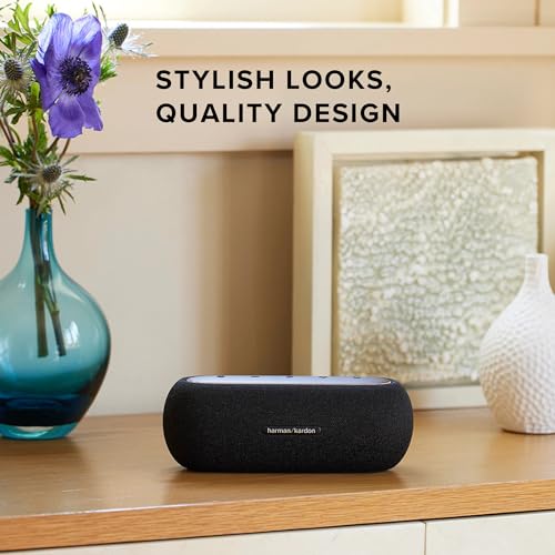 Harman Kardon Luna Speaker - Portable Bluetooth Speaker, IP67 Waterproof and Dustproof with Built in Battery (Black)