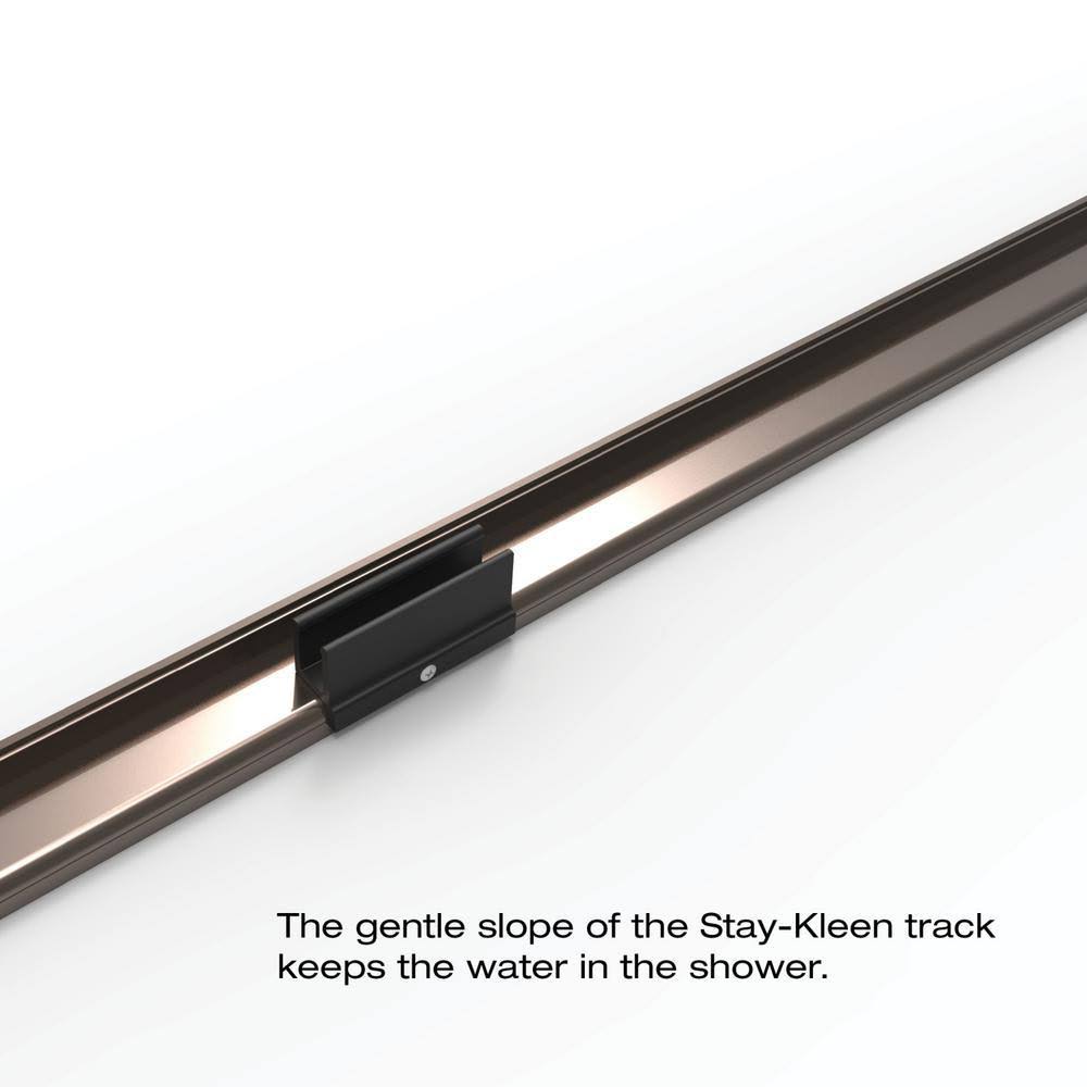 Basco Deluxe 59 in. x 58-1/2 in. Clear Framed Sliding Tub Door in Oil Rubbed Bronze