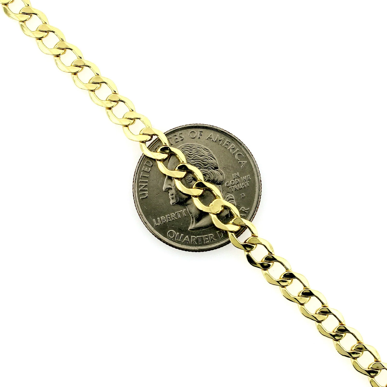 10K Solid Yellow Gold Cuban Link Chain Necklace 5.5MM 18" 20" 22" 24" 26"
