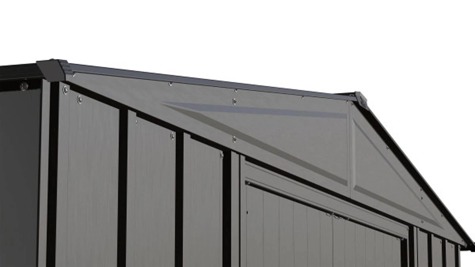 Arrow Classic 10 ft. x 8 ft. Steel Storage Shed in Charcoal