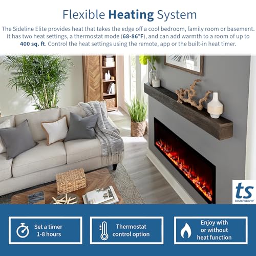 Touchstone Sideline Elite 50-inch Smart Electric Fireplace with Surround Mantel