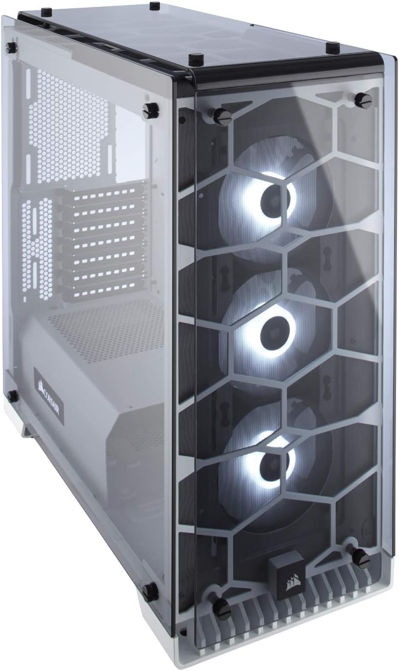 Corsair Crystal 570X RGB Mid-Tower Case, 3 RGB Fans, Tempered Glass - Black
