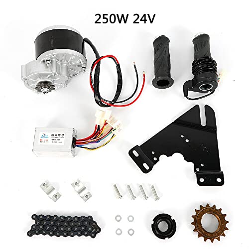 TBVECHI 24V 350W Electric Bicycle Motor Kit, E-Bike Electric Bike Left Side Drive Motor Kit Mountain Bike Conversion Set for Most of Bicycle Wheel Hub Diameter Less Than 36mm