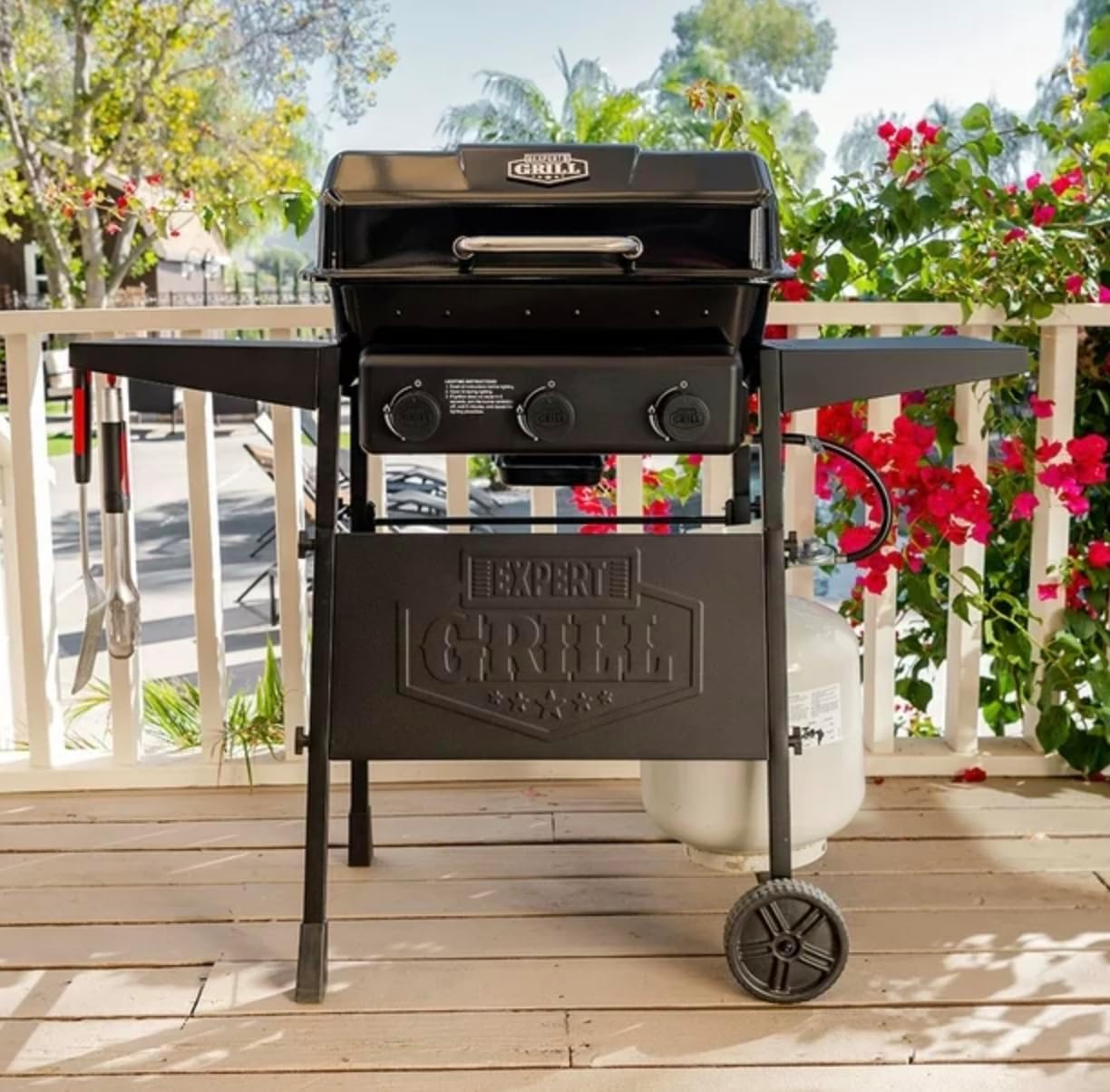 Expert Grill 3 Burner Propane Gas Grill, Black