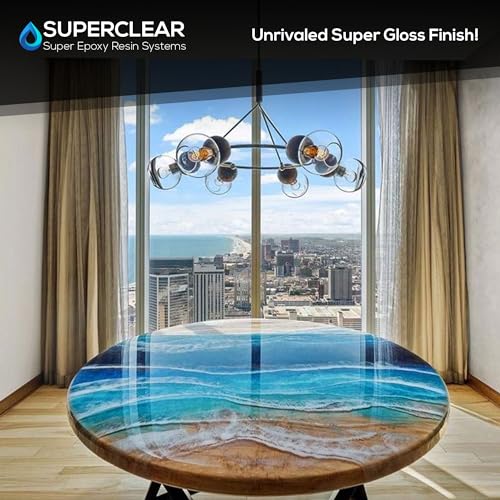 Epoxy Resin Crystal Clear Super Clear® PRO UV Resin Kit 2 Gallon | 256 oz Epoxy Mixer Kit, Perfect for Resin Molds, Mica Powder, Art Resin, Pigment Powder, Casting Resin, Alcohol Ink, Fine Glitter