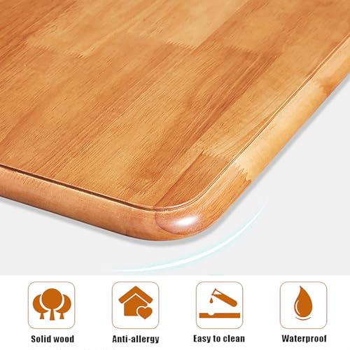 Solid Wood Folding Dining Table with Storage,Rectangular Island Kitchen Table with Drawers,Small Space Drop Leaf Foldable Table with Wheels,Table Only-No Chairs(34.5" D x 51" W x 29.5" H, Red Brown)