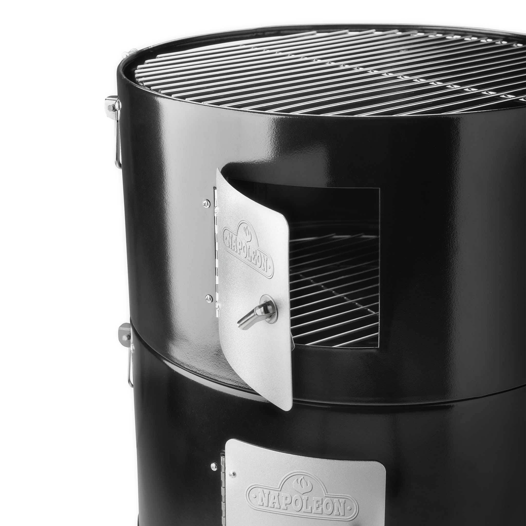 Napoleon Black Charcoal Apollo 200 Charcoal Grill and Water Smoker - AS200K-1