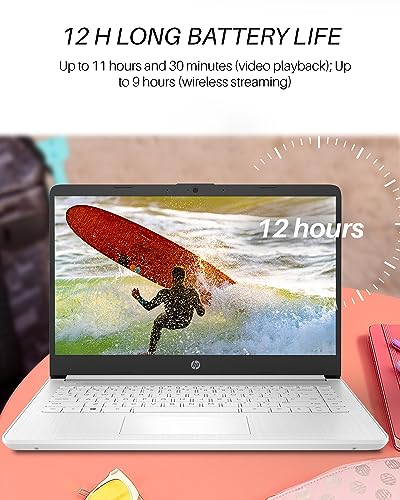 HP 2024 Newest 14" Ultral Light Laptop for Students Business, with Office Lifetime License, Intel Quad-Core N4120, 16GB RAM, 320GB Storage(64GB eMMC+256GB MSD), Webcam, Thin & Portable, Win 11 S