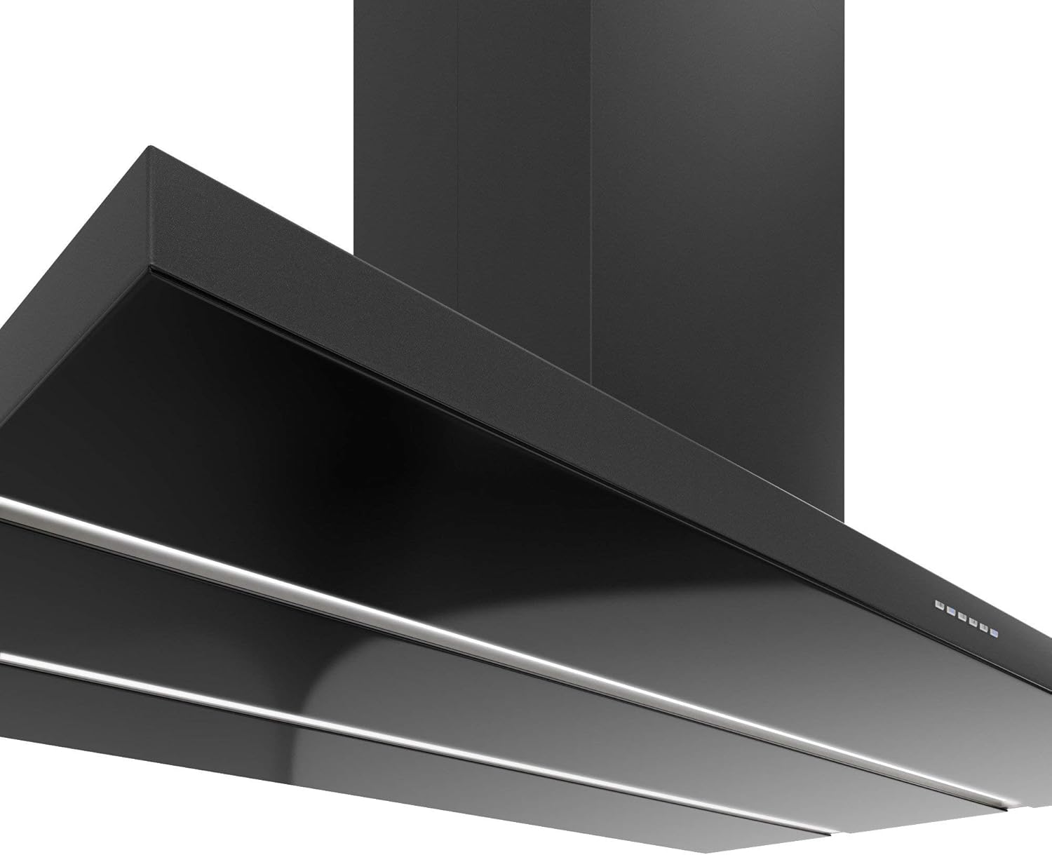 Futuro Futuro Range Hood 36" 940-CFM | Viale Black | Island-Mount Stainless Steel Vent Hood | Modern Italian Exhaust Hood | LED, Ultra-Quiet with Blower