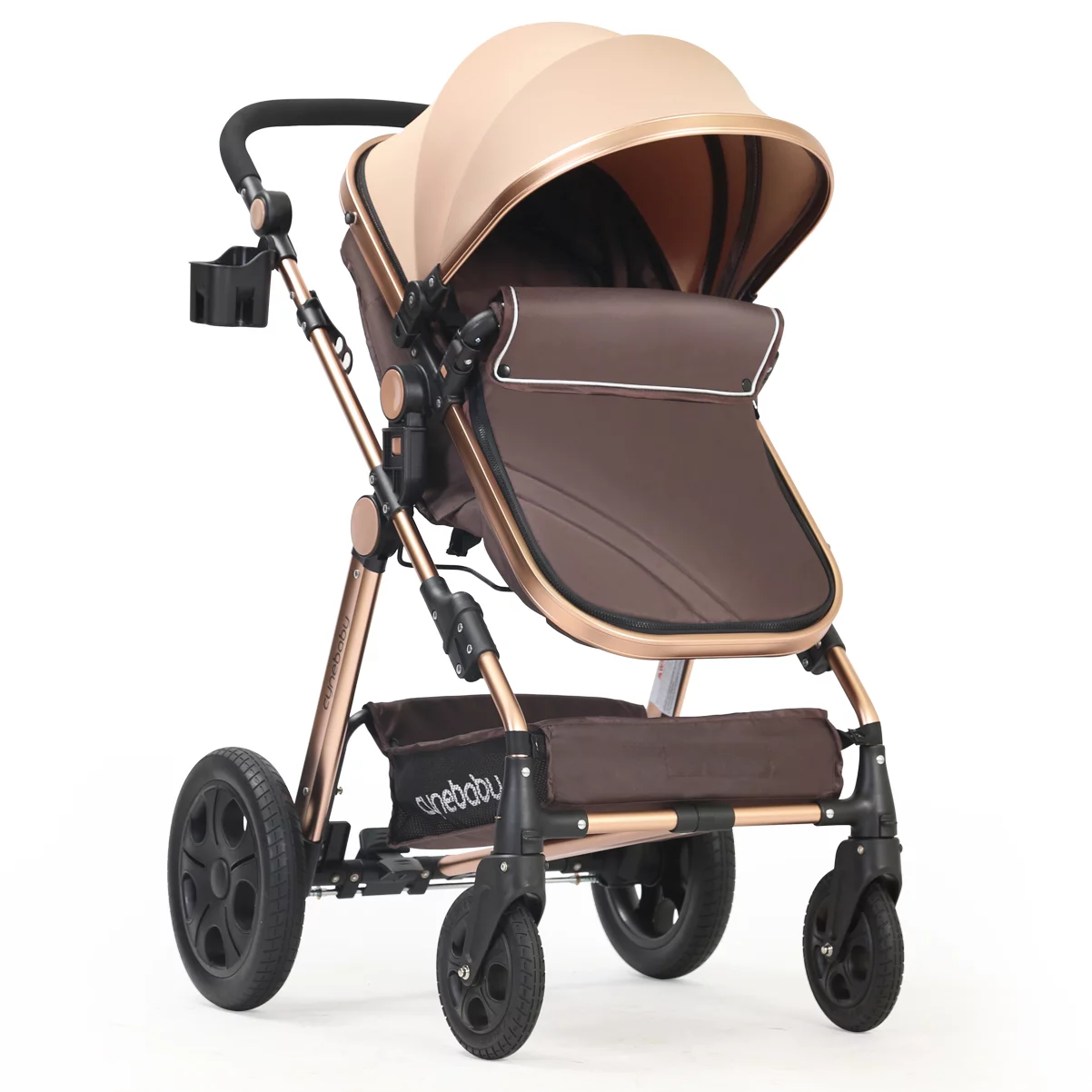 Cynebaby Newborn Infant Toddler Baby Stroller for Newborn Baby, Rose Gold