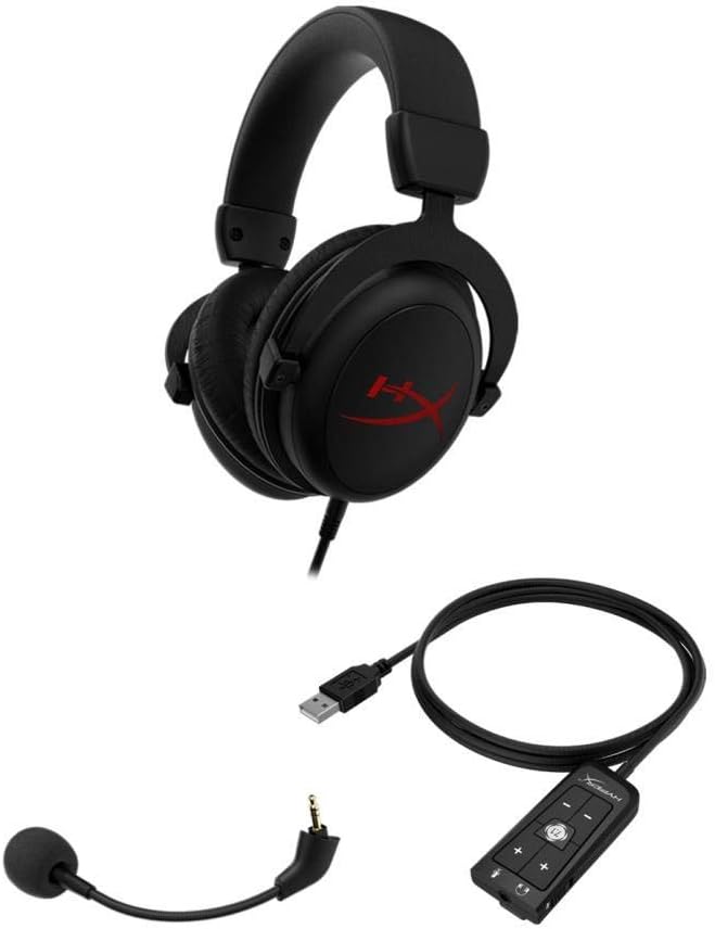 HyperX Cloud Core - Gaming Headset, for PC, 7.1 Surround Sound, Memory Foam Ear Pads, Durable Aluminum Frame, Detachable Noise Cancelling Microphone