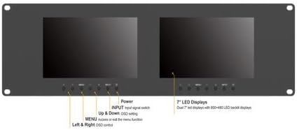 LILLIPUT RM-7024 Dual 7" 3RU Rack Monitors 800X480 with Dual 7” Screens and Dual Dual VGA, Video & DVI in/outputs Official Seller :VIVITEQ