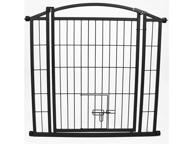 Carlson Pet Weatherproof Outdoor Walk-Thru Pet Gate, Black