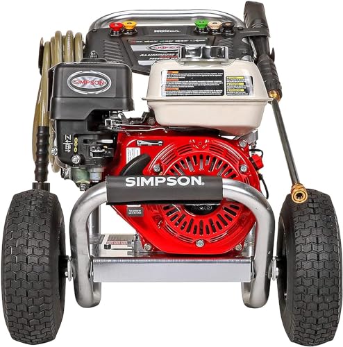 Simpson Cleaning 4200 PSI Gas Pressure Washer, 4.0 GPM Power Washer for Commercial Use, Honda GX390 Engine, 50-Foot Steel-Braided Hose, Aluminum Series, 49-State (ALH4240)