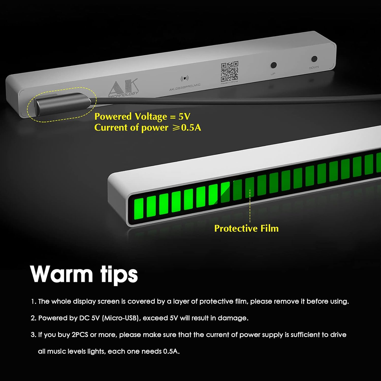 [Upgrade] Nobsound 32-Bit MIC Sound Level Indicator Music Spectrum Meter Audio Display Visualizer