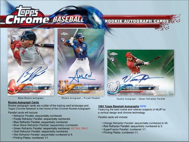 2018 Topps Chrome Baseball Blaster Box (Sealed)