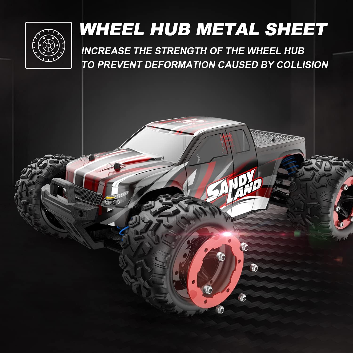 DEERC 9300 Remote Control Car High Speed RC Cars for Kids Adults 1:18 Scale 40 KM/H 4WD Off Road Monster Trucks,2.4GHz All Terrain Toy Trucks with 2 Rechargeable Battery,40+ Min Play Gift for Boy Girl Pack of 2