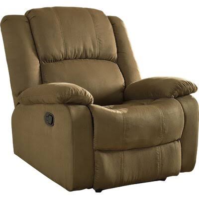 Samaniego Manual Recliner Winston Porter Fabric: Green Microfiber/Microsuede, Motion Type: Glider