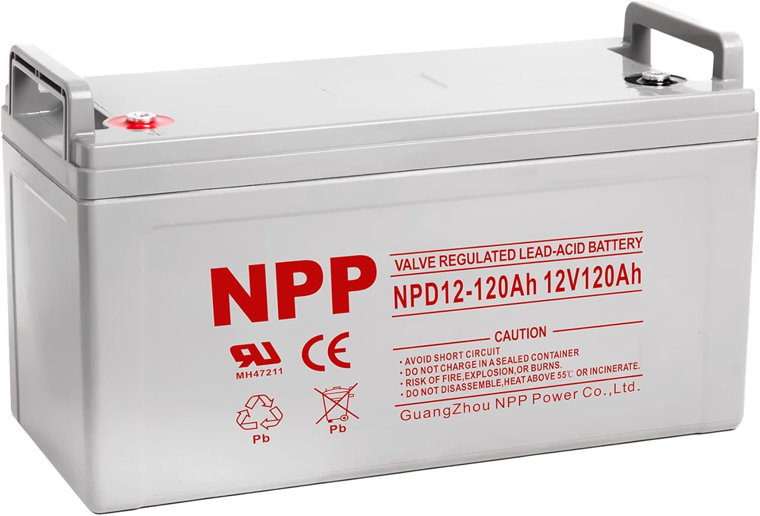 NP12V-100Ah 12 Volt 100Ah AGM SLA VRLA Rechargeable Battery, 1200+ Deep Cycle 100amp Battery, Safe Charger for Most Home Appliances, RV, Camping, Cabin, Marine, UPC, Trolling Motor and Off-Grid System
