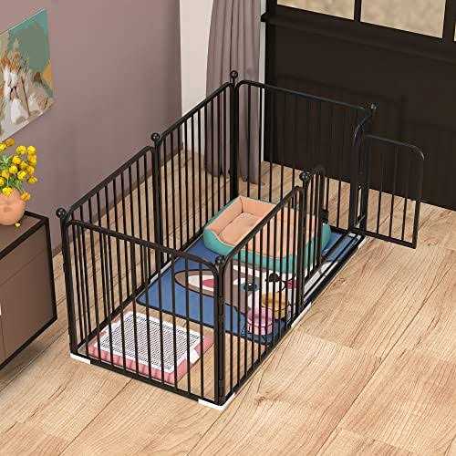 PEIPOOS Dog Panel Pet Playpen Pen Bunny Fence Indoor Outdoor Fence Playpen Heavy Duty Exercise Pen Dog Crate Cage Kennel - Pet Supplies online store