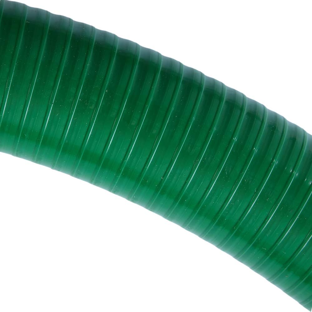 Suction Pump Water Hose with Pump Threads/Camlock - Made in the USA - White/Clear Trash Pump Hose - 2 x 20'