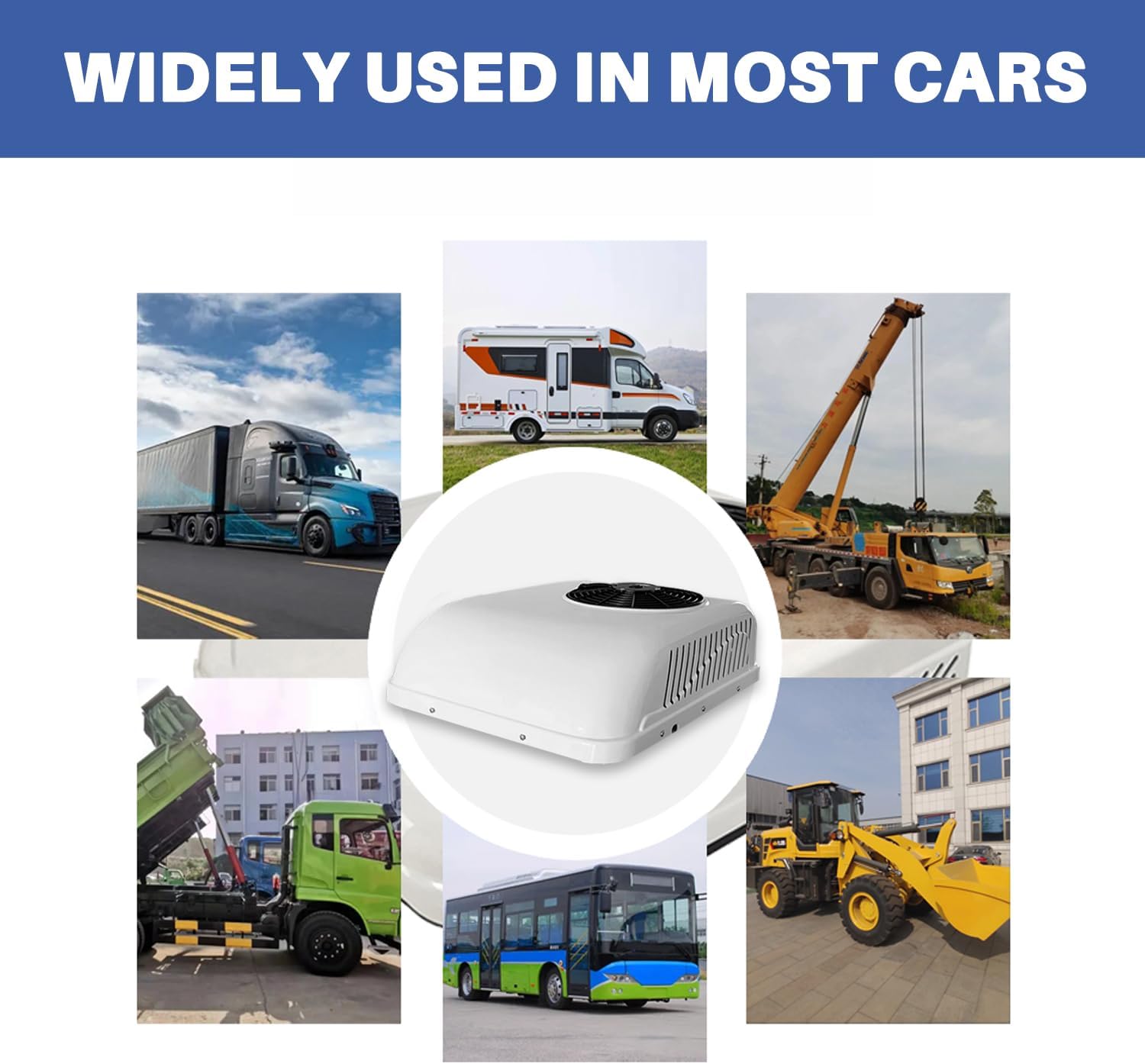 12V volt dc air conditioner Heat and Cool Electric Parking Rooftop rv Air Conditioner 8800BTU Motorhome Truck Trailer Camper Van 12V ac unit (DC 12V Heat & Cool)