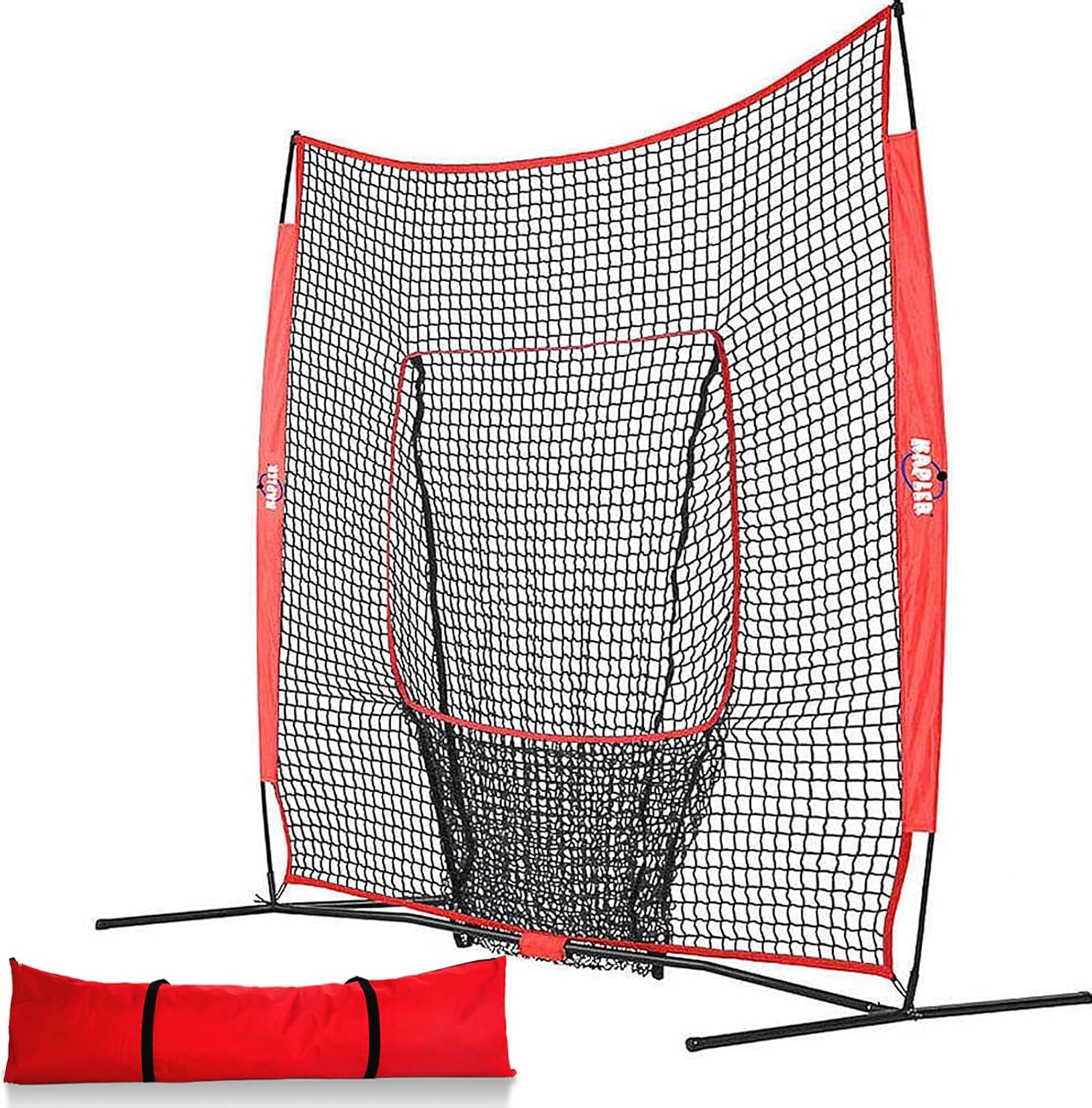 Kapler Hitting Batting Practice Net, 7X7 /8X8 FT Baseball Softball Batting Hitting Pitching Net with Carry Bag, Portable Baseball Softball Net Hitting Pitching Training Equipment.